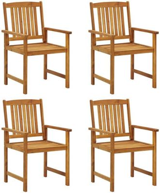 vidaXL Garden Chairs 4 pcs Solid Acacia Wood vidaXL