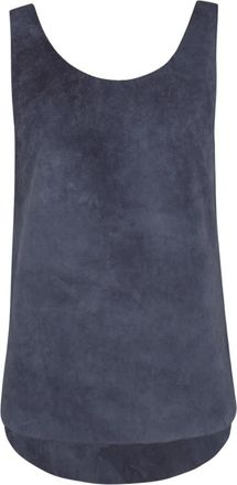 Cortana Strappy Top - Dames - Tops zonder mouwen - Blauw - L - Katoen - Tops