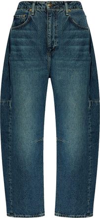 Rag & Bone high-rise cropped cotton jeans - women - Cotton - 24 - Blue