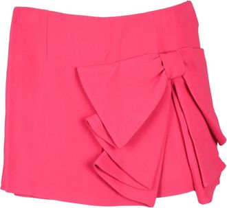 Red Valentino High-waist Shorts with Zipper Closure