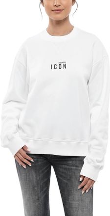 Dsquared2 White Logo Crew Neck Sweatshirt