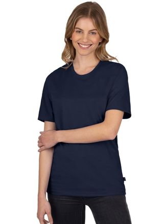 Trigema T-Shirt TRIGEMA TRIGEMA T-Shirt aus 100% Baumwolle, Damen, Gr. XXL, blau (navy), 100% Baumwolle, Basic, Shirts T-Shirt