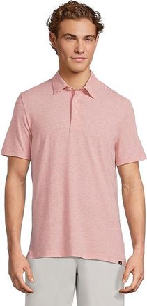 Faherty Short Sleeve Movement Polo Mens Clothing Sunbeam Heather : 2XL, Cotton/Modal/Nylon