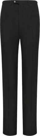 Kiton Broeken, Heren, Zwart, M, Wol, Zwarte Wol Formele Broek