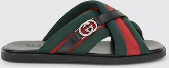 Gucci Sandalo Web Gucci in canvas e pelle