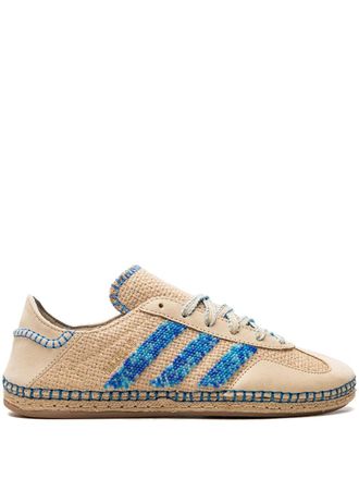adidas x CLOT Gazelle Linen Khaki/Light Blue sneakers - men - Rubber/Nubuck Leather/Fabric/Raffia - 10.5 - Neutrals