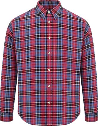 Sunflower Red Stable Windowpane Plaid Shirt