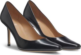 BOSS Pointed-toe pumps in polished leather