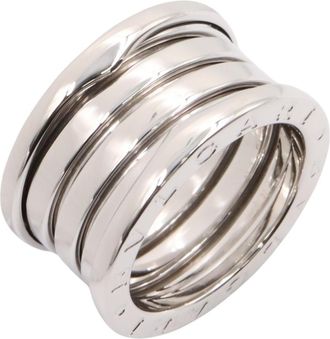 Bulgari Silver White Gold (18K) Band Ring (Pre-Owned)