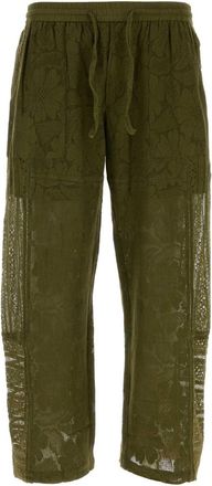 Baziszt Army Green Lace Layal Pant