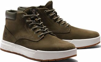 Timberland Schn&uuml;rboots TIMBERLAND MAPLE GROVEMID LACE UP SNEAKER, Herren, Gr. 41, gr&uuml;n (dunkelgr&uuml;n), Leder, Schuhe Schn&uuml;rboots, Winterschuhe, Sneakerboots, Winte