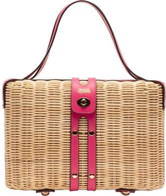 Frances Valentine The Holland Wicker & Leather Satchel