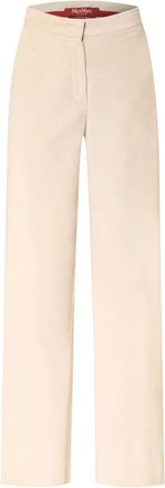 Max Mara Faretra Broek - Dames - Wijde Broeken - Beige - M - Katoen - Broeken