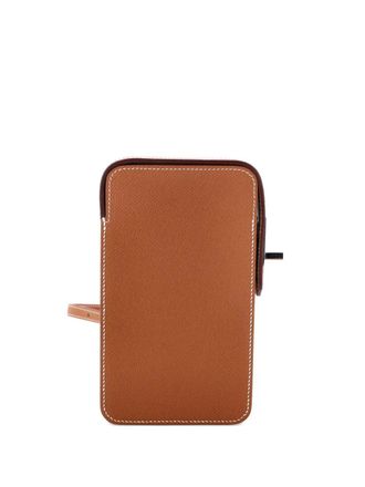 Hermès Hac a Box Phone Case Epsom clutch bag - Bruin