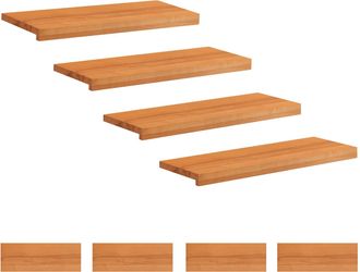 vidaXL Alfombras Para Escalones 8 Uds. 70 X 30 X 2 Cm Marr&oacute;n Claro Vidaxl