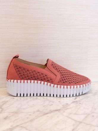Ilse Jacobsen Womens Platform Tulip Flat Sneakers In Rouge