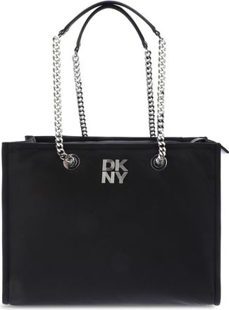DKNY Lorena Schoudertas (Zwart/Zilver)