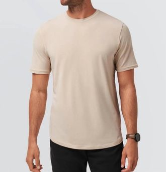 Travis Mathew Cloud Crew Tee In Beige