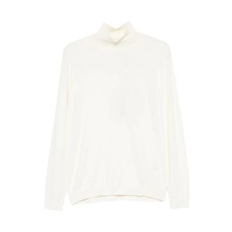 Max Mara Kiku Turtleneck - Dames - Coltruien - Wit - XL - Wol - Truien & Vesten
