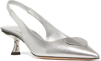 Kate Spade New York lover metallic leather slingback pump in Silver at Nordstrom, Size 8.5
