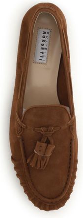 Fratelli Rossetti Womens Suede Loafers Brera Almond Calf Leather