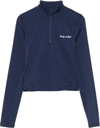 Sporty & Rich Signature Logo Quarter-zip Performance Top