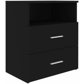 vidaXL Mesita De Noche Negra 50x32x60 Cm Vidaxl
