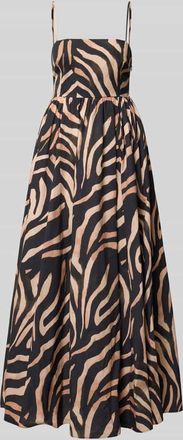 HUGO BOSS Empire Tr&auml;gerkleid aus reiner Baumwolle Modell KUMARE-1 in Beige, Gr&ouml;&szlig;e 34