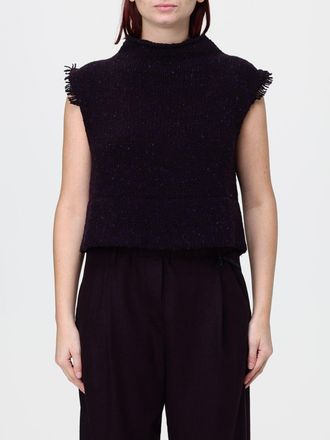 Liviana Conti Gilet a collo alto Raisa in maglia di misto cashmere