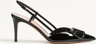 Valentino Garavani VLogo Signature Patent Leather Slingback Pump 80Mm Wo