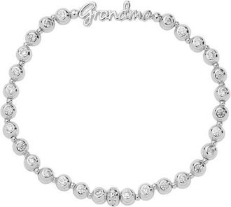 Alex and Ani Grandma Elongated Crystal Stretch Bracelet in Silver at Nordstrom