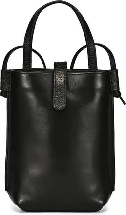 OLD TREND Wishbone Genuine Leather Structured Convertible Crossbody in Black at Nordstrom
