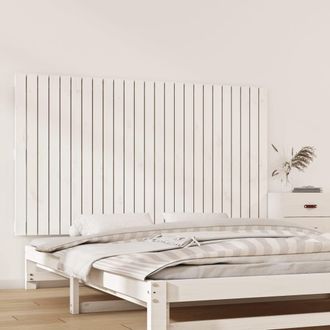 vidaXL Cabecero De Cama Pared Madera Maciza Pino Blanco 159,5x3x90 Cm Vidaxl
