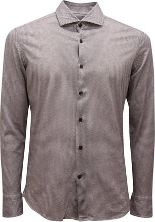 Sonrisa Overhemden, Heren, Bruin, M, Katoen, Fior di Cotone Shirt