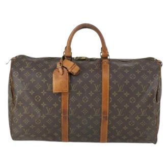 Louis Vuitton Pre-owned Weekend Bags, unisex, Brown, Size: ONE SIZE Pre-owned Canvas Weekend Bag