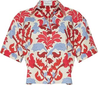 Cara Cara Calvia blouse met bloemenprint - Beige