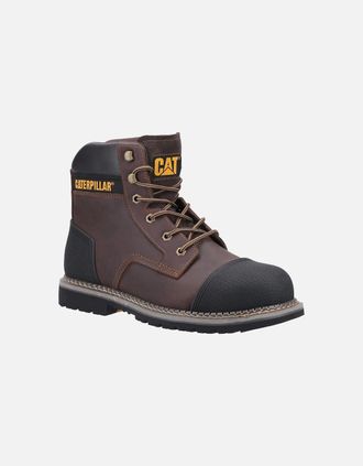 CAT Mens Caterpillar Mens Powerplant S3 Safety Boots - Brown - Size: 10