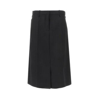 Jil Sander Gabardine skirt with raw finishes Woman 38