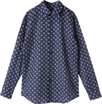 agnès b. Thomas floral-print shirt - men - Cotton - 38 - Blue