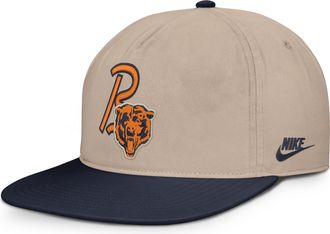 Nike Chicago Bears Rewind Pro Nike Mens NFL Adjustable Hat in Brown | NF570J2M7QV-SF5