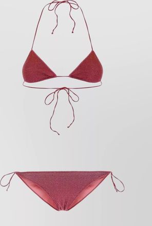 Oséree shimmering triangle bikini with adjustable halter straps
