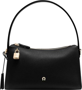 Aigner Schoudertassen - Dames - Handtassen - Zwart - ONE Size - Leer - Tassen