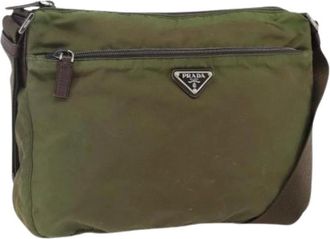 Prada Pre-owned Cross Body Bags, female, Green, Size: ONE SIZE Pre-owned Vintage Cross Body Bag