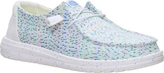 HeyDude Wendy Stretch Polyester Dames Witte/Multi Loafers