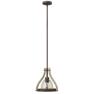 Netlighting Middlefield 1 Light Ceiling Mini Pendant Iron Rust E27 in Grey