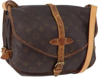 Louis Vuitton Pre-owned Shoulder Bag - Dames - Vintage Schoudertas - Bruin - ONE Size - Leer - Vintage