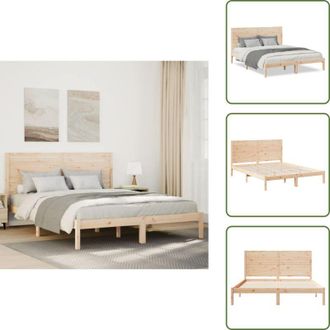 vidaXL Letto con base a doghe - vidaXL Giroletto Extra Lungo senza Materasso 160x210 cm Legno Massello - Letto in legno massello
