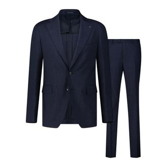 Tagliatore Single Breasted Suits, male, Blue, Size: 2XL Slim Fit Two-Piece Suit