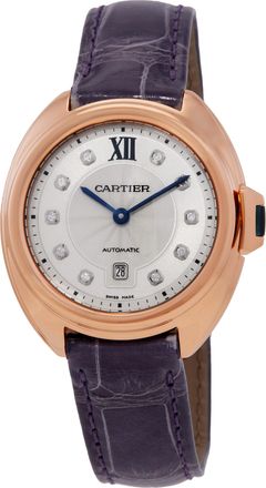 Cartier Pre-owned Cartier Cle Automatic Diamond Ladies Watch WJCL0031