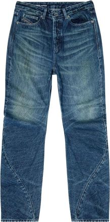 Diesel Straight Jeans - Dames - Regular Fit Jeans - Blauw - W26 - Katoen - Jeans